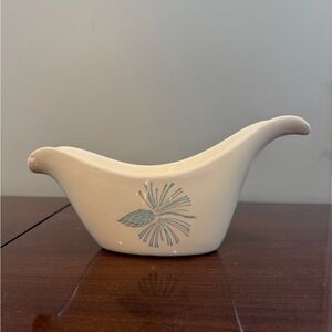 Artistic White and Blue Ceramic Bowl
